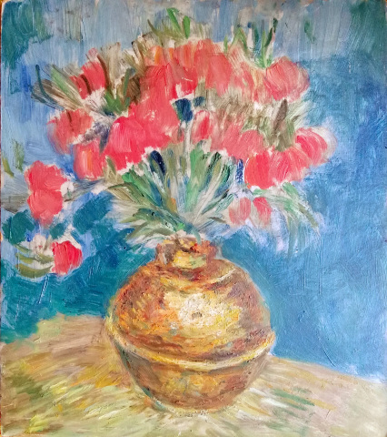 Rote Blumen in der Vase